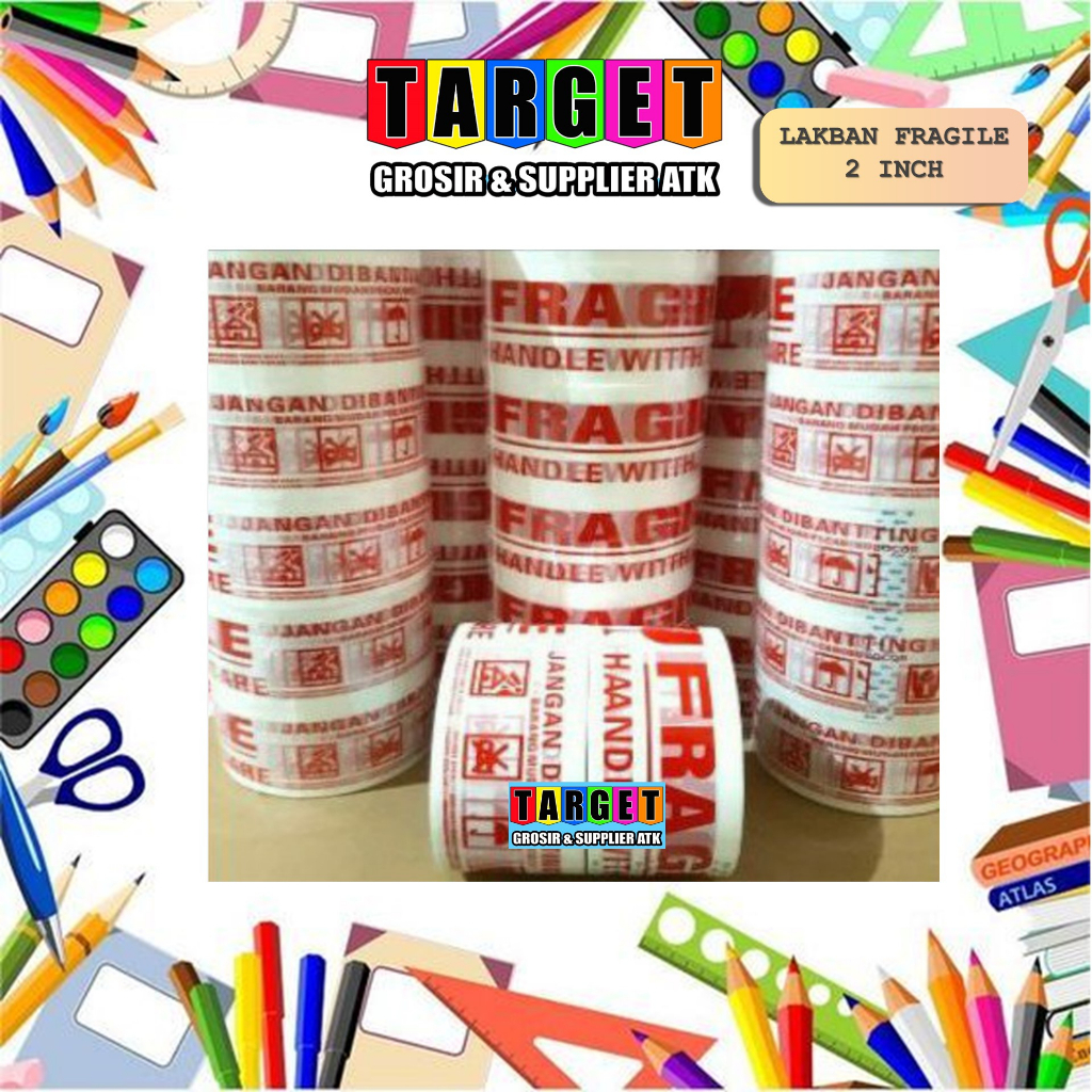 Jual LAKBAN FRAGILE 2 INCH 72 YARD / JANGAN DIBANTING VIDEO UNBOXING ...