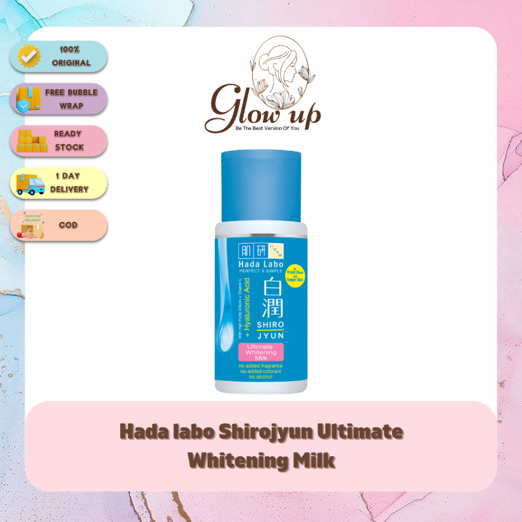 Jual GLOWUP Hada labo Shirojyun Ultimate Whitening Milk Pink/BPOM ...