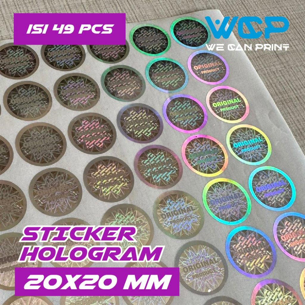 Jual STIKER HOLOGRAM ORIGINAL PRODUCT BULAT 2 CM x 2 CM STICKER SEGEL ...