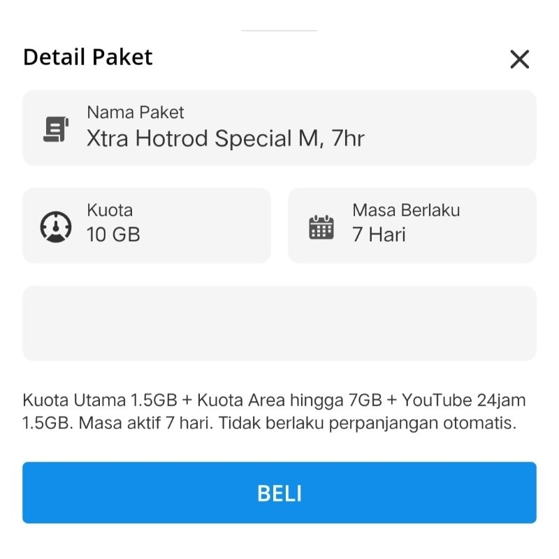 Jual Kuota XL DATA XTRA ON Hotrod Spesial Combo Mini Promo | Shopee ...