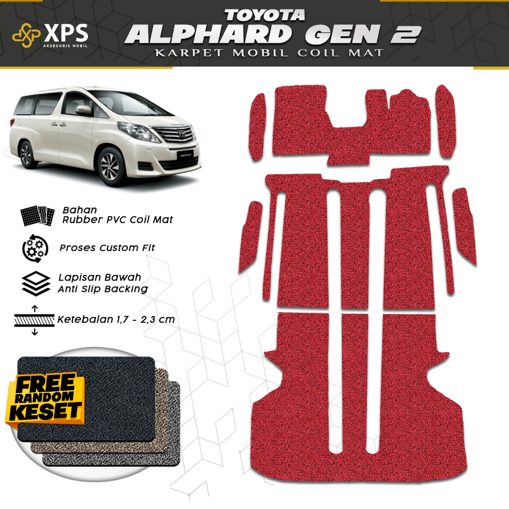 Jual karpet mobil mie bihun toyota alphard gen 2 full bagasi / karpet ...