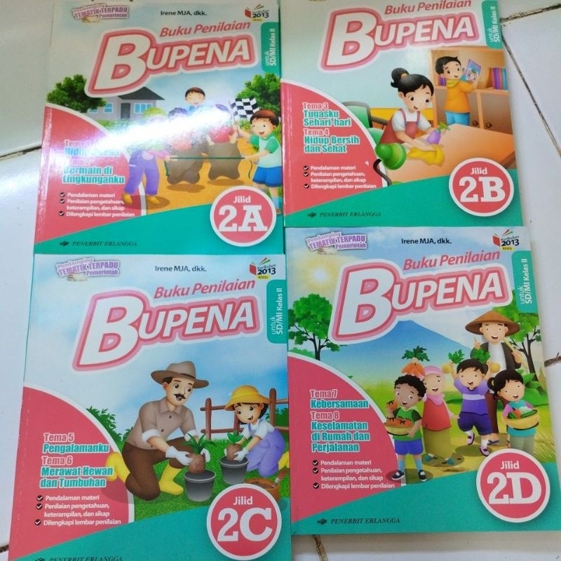 Jual BUKU PENILAIAN BUPENA UNTUK SD MI KELAS II JILID 2A 2B 2C 2D TEMA ...