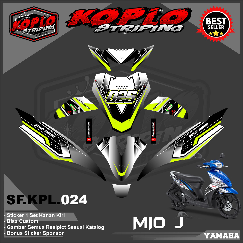 Jual Stiker Decal Full Body Motor Yamaha Mio J - Sticker Decal Full ...