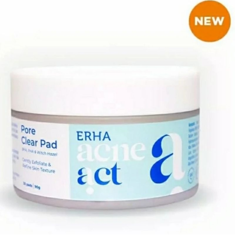 Jual Erha Acneact Pore Clear Pad 90g-Kapas Eksfoliasi Wajah berjerawat