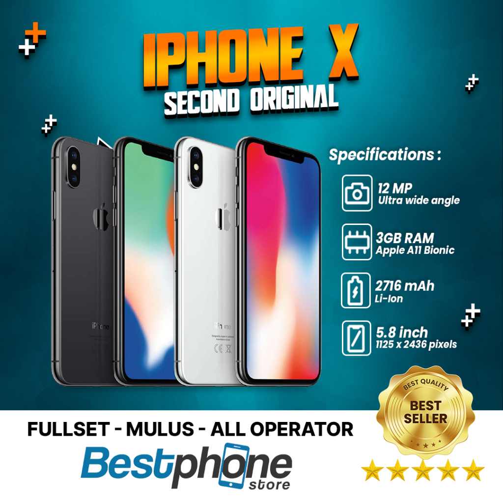 Jual iPhone X 64GB/256GB second Original 100% | Mulus Normal Fullset ...