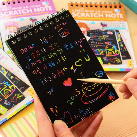 Jual [ISTY] Scratch Note Mini Buku Gambar Mini Tulis Gores Ajaib ...
