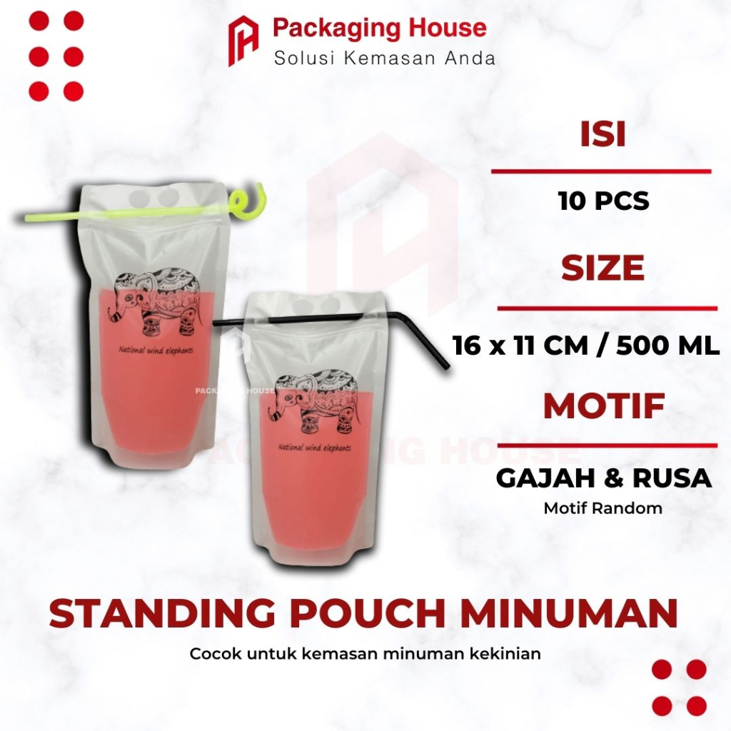 Jual Pcs Standing Pouch Minuman Ml Standing Pouch Sablon Plastik Kemasan Minuman