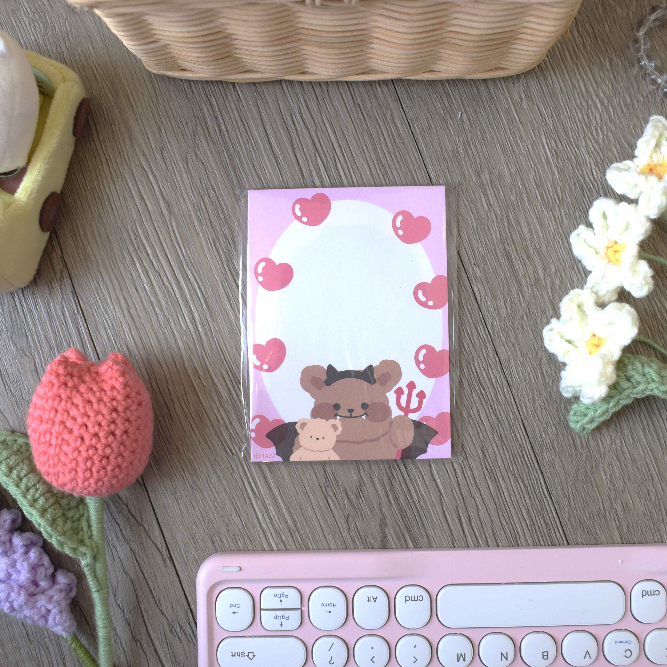 Jual Hazz Illust - Pink Devil Note Pad (Memo Pad Korea) | Shopee Indonesia