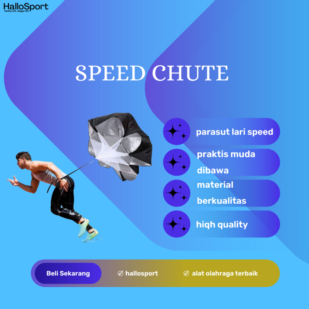 Jual Speeds Parasut Lari Speed Latihan Kecepatan Olahraga Lari Speed ...
