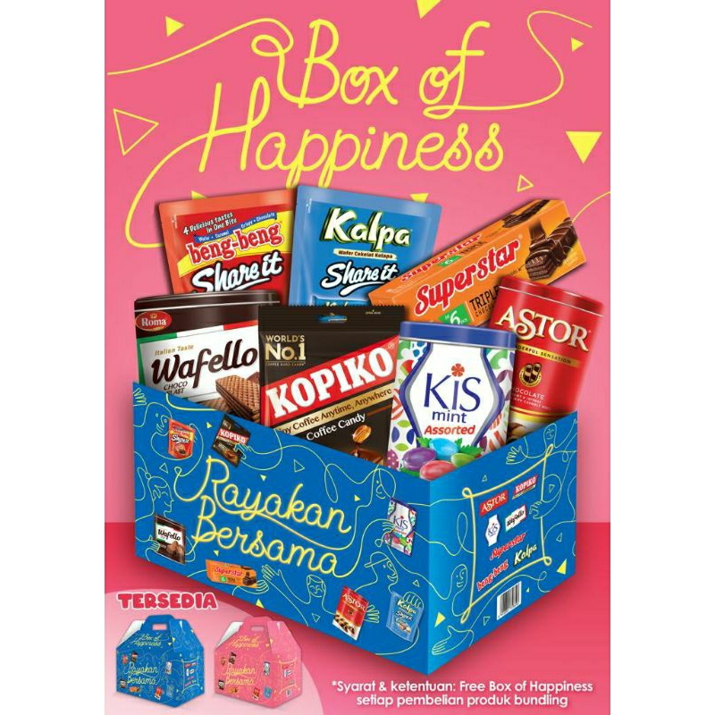 Jual box of happiness paket hampers lebaran mayora murah dan enak