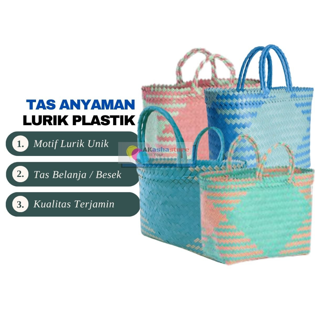 Jual Tas Anyaman Plastik Premium Murah Tas Belanja Anyaman Tote