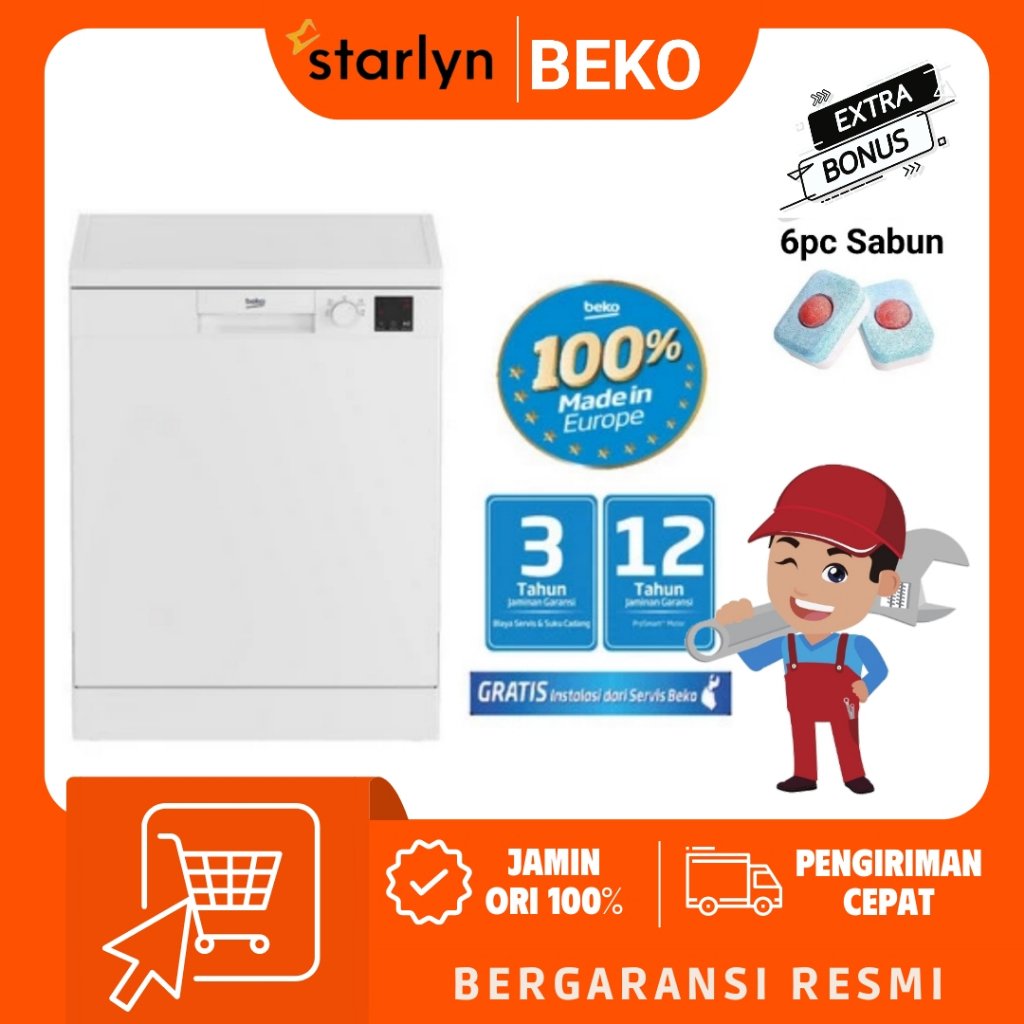 Jual Mesin cuci piring Beko Diswasher DVN04321W / DVN 04321 W | Shopee Indonesia