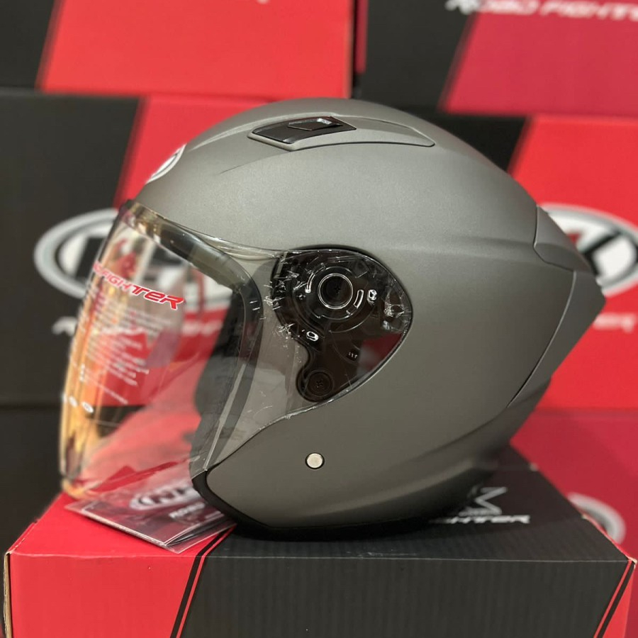 Jual NHK R1 ELITE SOLID DARK GREY DOFF SINGLE VISOR | Shopee Indonesia