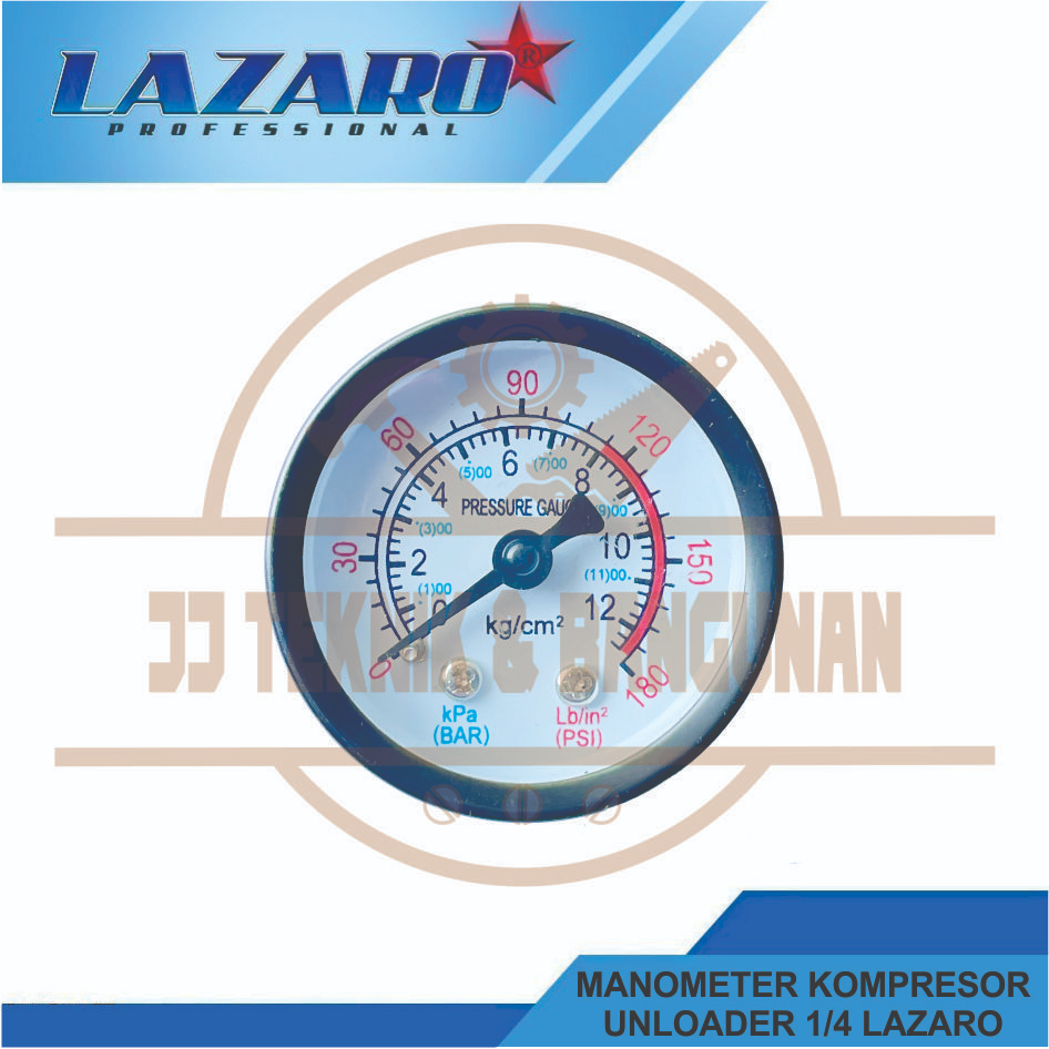 Jual LAZARO Manometer Kompresor Unloader 1/4 Shopee Indonesia