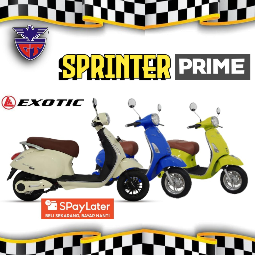 Jual Sepeda Motor Listrik Exotic Sprinter Prime 1200Watt | Shopee Indonesia