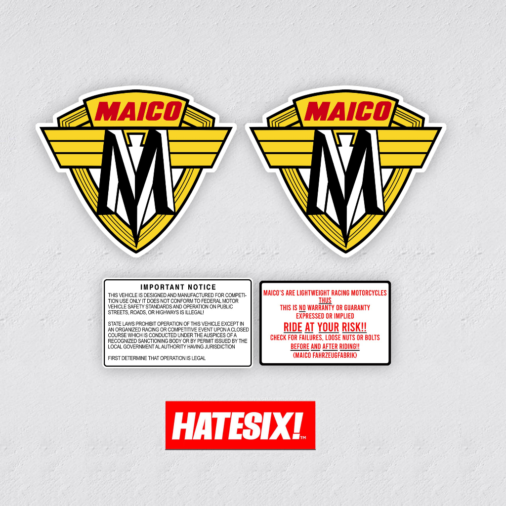 Jual Sticker Decal Vintage Ednuro MAICO Hatesix | Shopee Indonesia