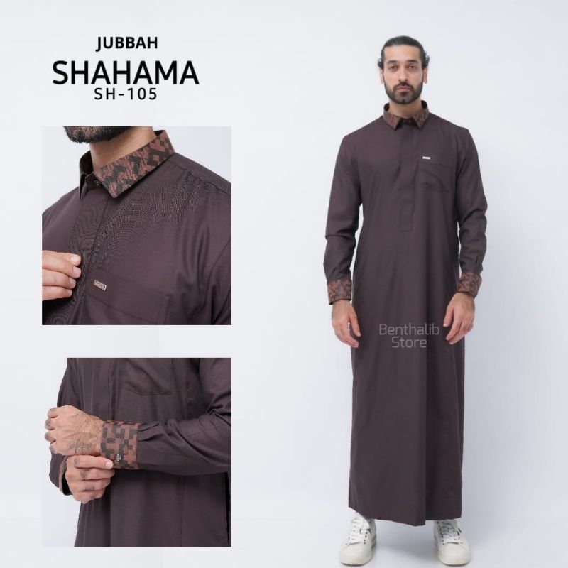 Jual Jubbah Shahama Sh 105 Baju Gamis Pria Premium Slimfit Thobe