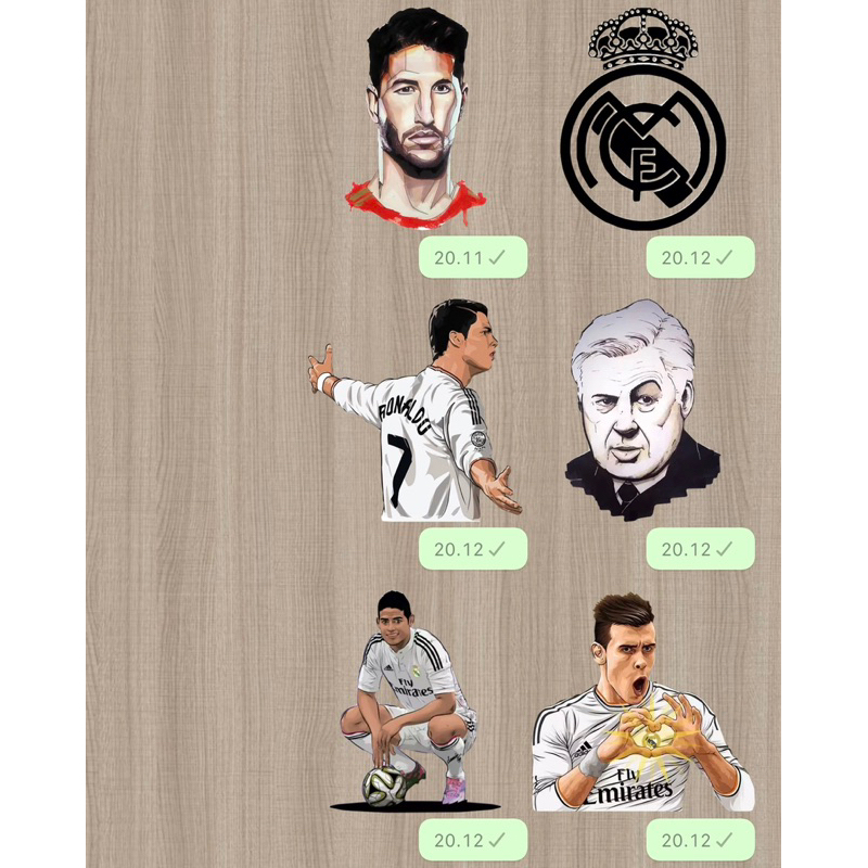 Jual PAKET STIKER WHATSAPP REAL MADRID ( NON GERAK ) | Shopee Indonesia