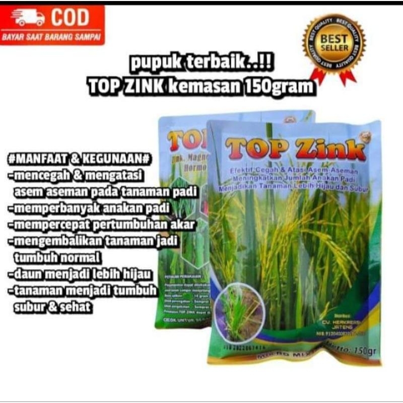 Jual Pupuk Top Zink Gram Sangat Efektif Mengatasi Asem Aseman Dan