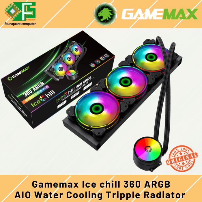 Jual AIO Water Cooling Gamemax Ice Chill 360 ARGB Liquid Cooler