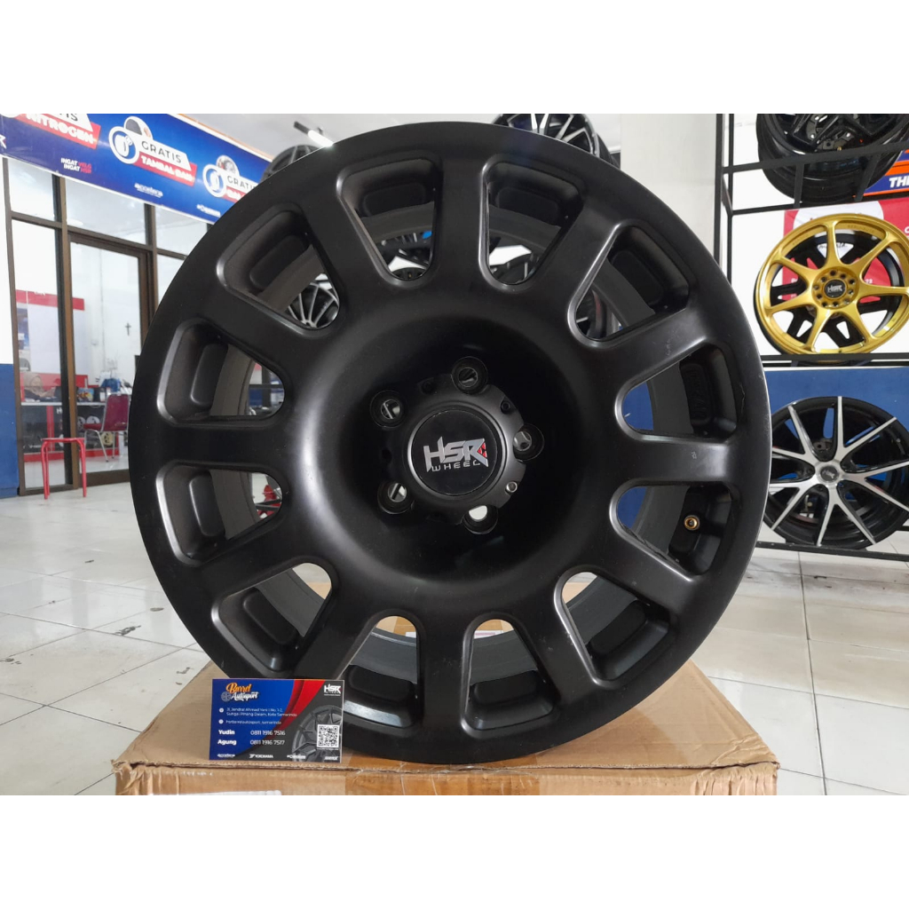Jual Velg Mobil Ring 16 Hsr Forte Lebar 7 Pcd 5X114,3 Et 15 Matte Black ...