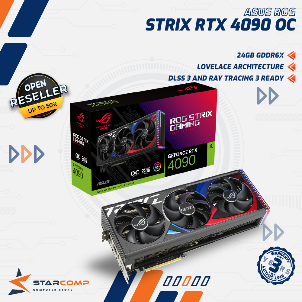 Jual ASUS ROG STRIX GeForce RTX 4090 24GB OC GDDR6X VGA RTX4090 24GB ...