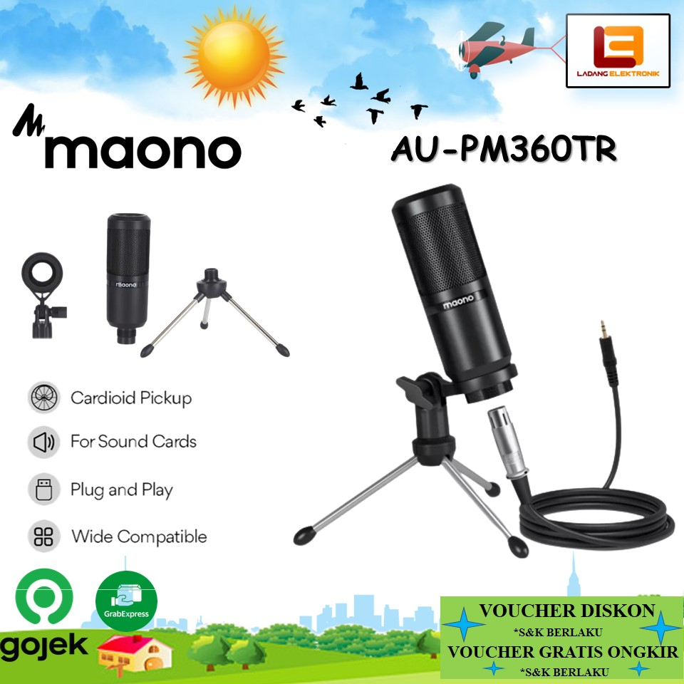 Jual MAONO AU-PM360TR MICROPHONE CONDENSER | Shopee Indonesia