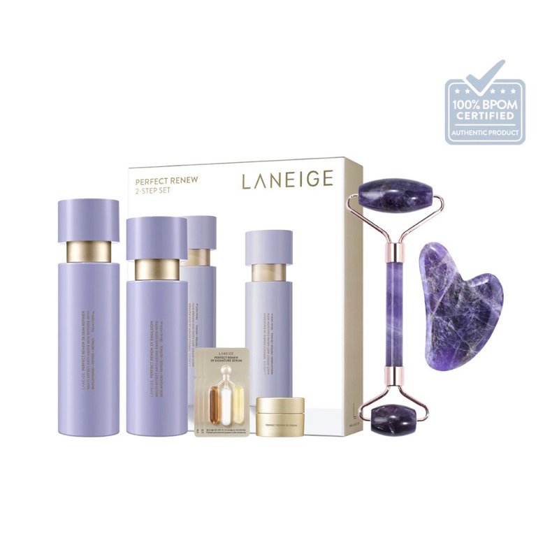 Jual Laneige Perfect Renew 2Step Set Free Gua Sha Massage Shopee