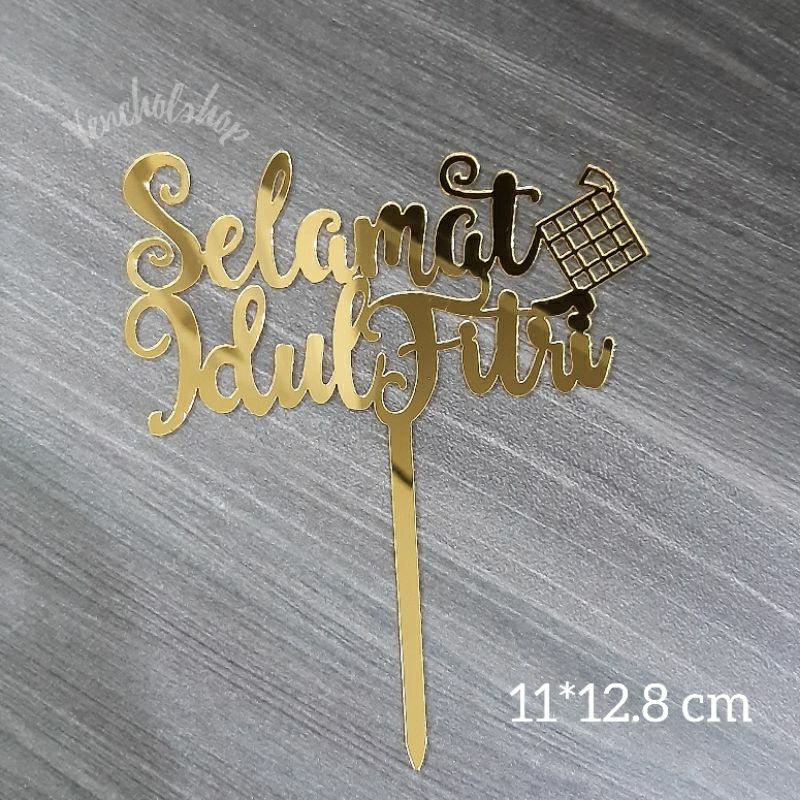 Jual Topper Cake Lebaran Eid Mubarak Selamat Idul Fitri Hari Raya ...