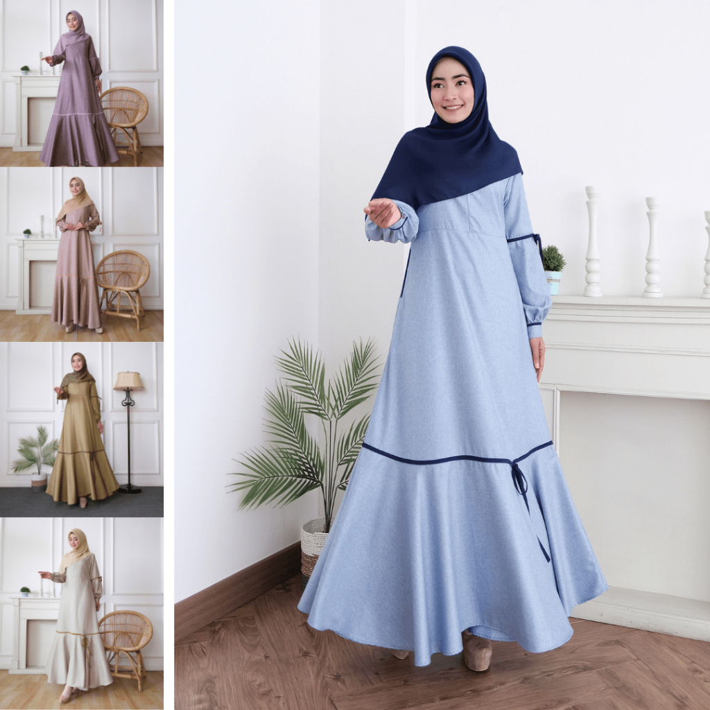 Jual KUPNAD Gamis Premium Katun Madinah (Medina) - Malika Dress by