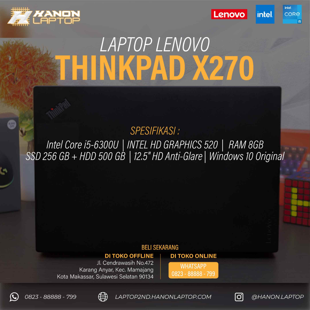 ThinkPad X270 i5／8G MEM／768G SSD／デュアルブート （Jual