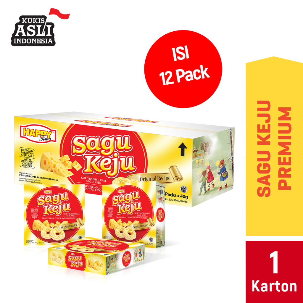 Jual HAPPY TIME - Sagu Keju Mini Snack Kue Kering Premium Kemasan Box ...