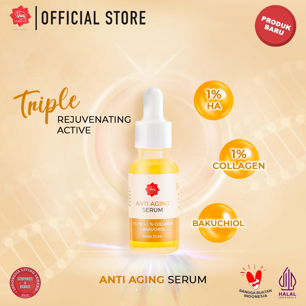 Jual Viva Anti Aging Serum With Sodium Hyaluronate (HA) & Collagen ...