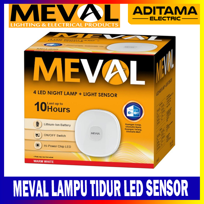 Jual MEVAL LAMPU TIDUR 4 LED KUNING SENSOR CAHAYA OTOMATIS | Shopee ...