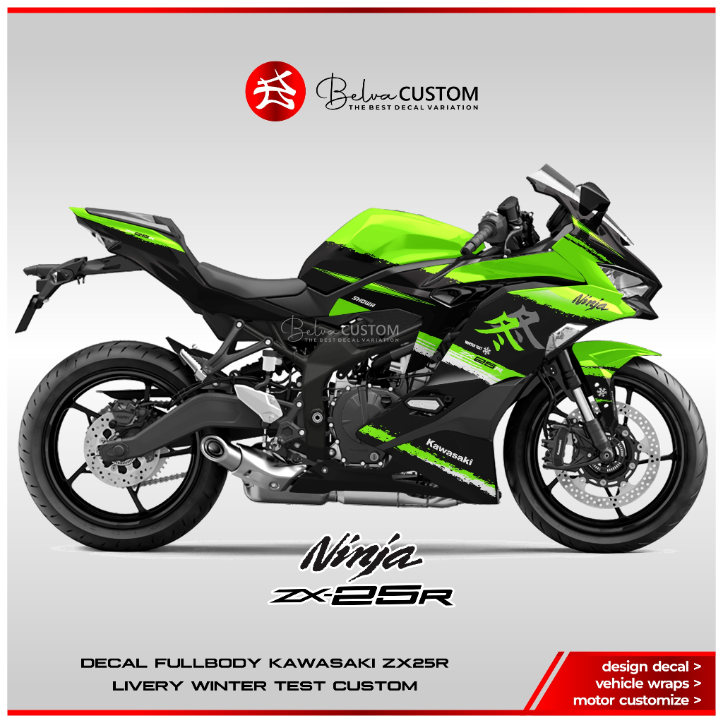 Jual Decal Fullbody Zx R Livery Kanji Winter Racing Stiker Motor