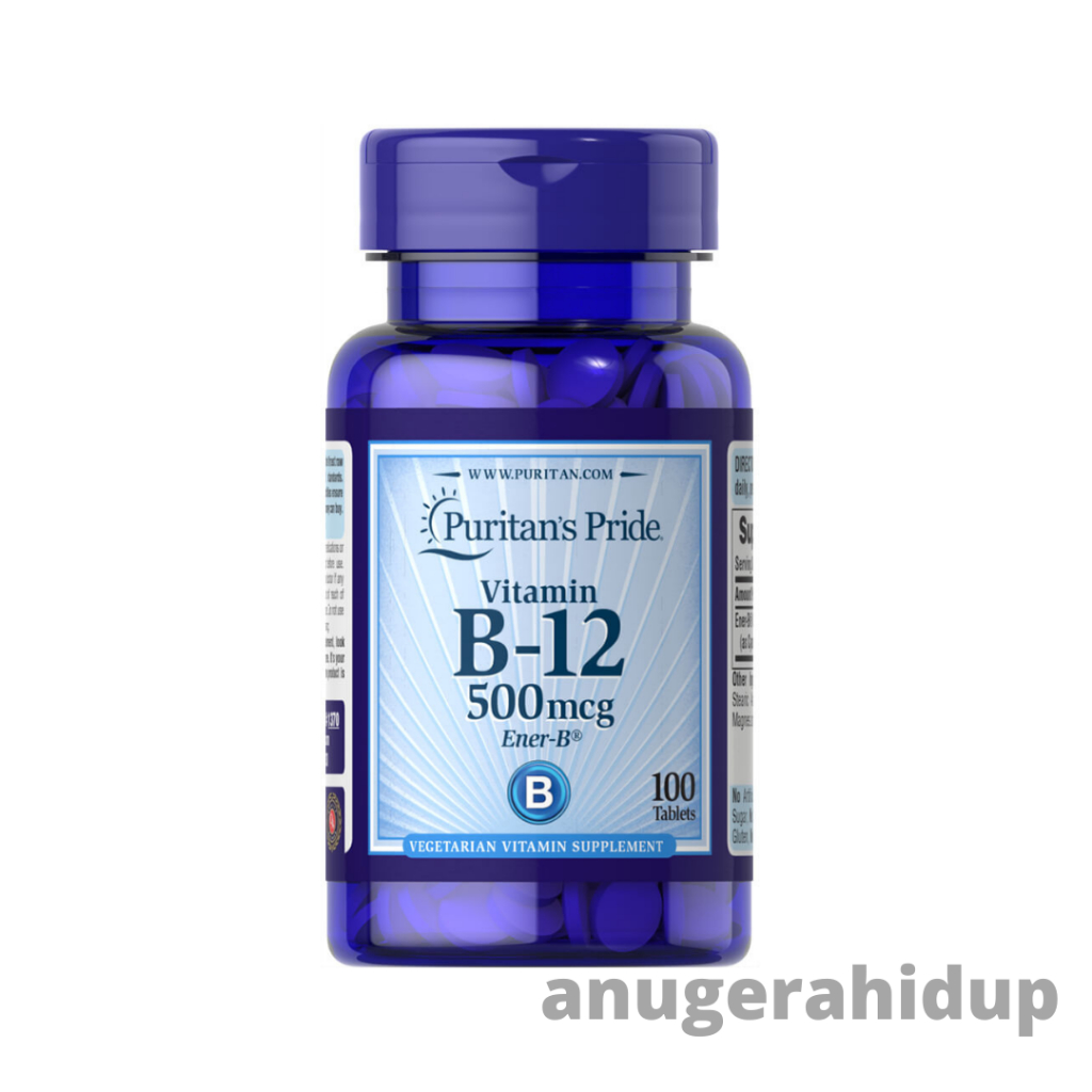Jual Puritan Pride Vitamin B12 500 mcg 100 Tablet Shopee Indonesia