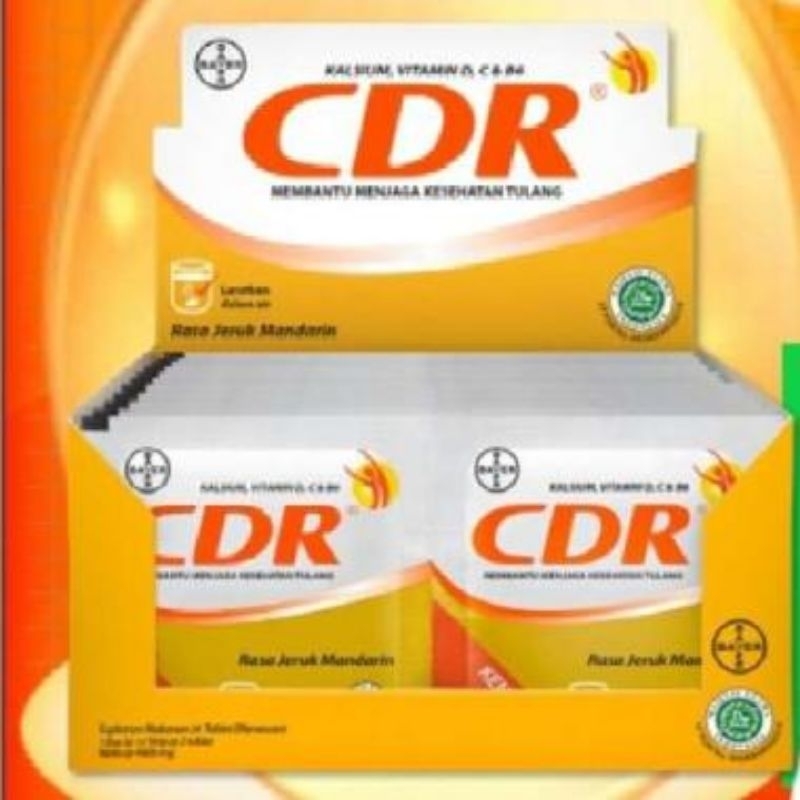 Jual CDR Effervescent Suplemen Multivitamin C & D sachet 2 tablet ...