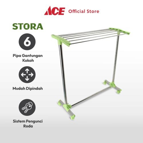 Jual Rak Handuk Jemuran Gantungan Pakaian dengan Roda Krisbow Stora Ace ...