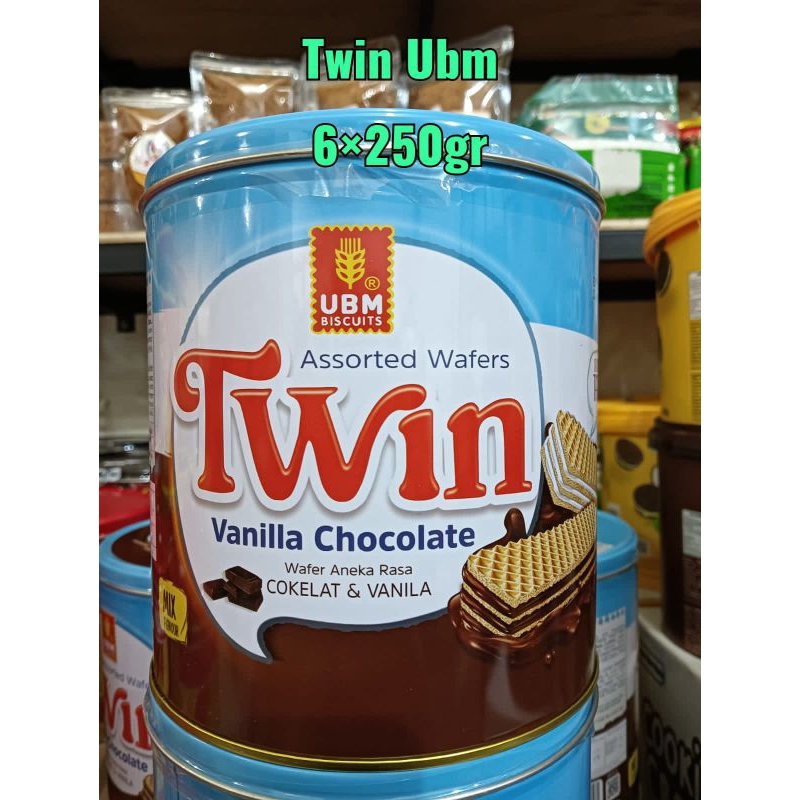 Jual Aneka Cemilan Assorted Wafers Twin Ubm Rasa Vanilla Chocolate