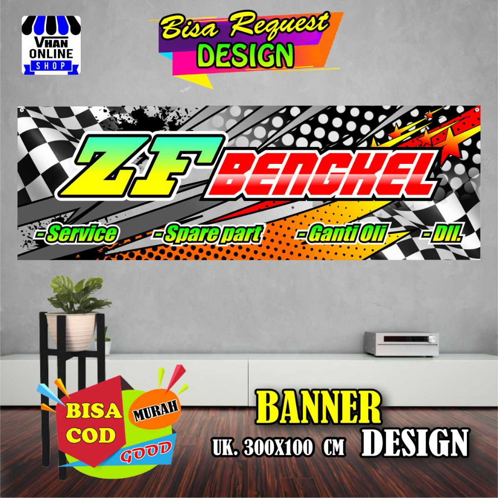 Jual Cetak Spanduk, Banner Bengkel, Dengan Request Nama, Bagus Murah B ...