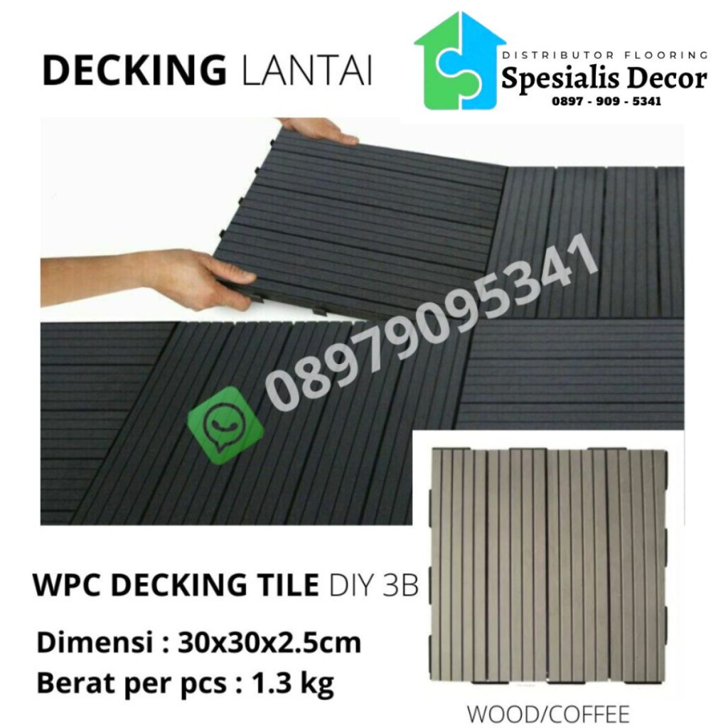 Jual Wpc Flooring Decking Tile Tipe Diy B Decking Lantai Shopee Indonesia