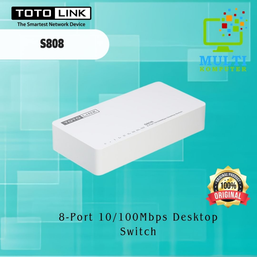 Jual TOTOLINK S808 | 8-Port 10/100Mbps Desktop Switch | Shopee Indonesia