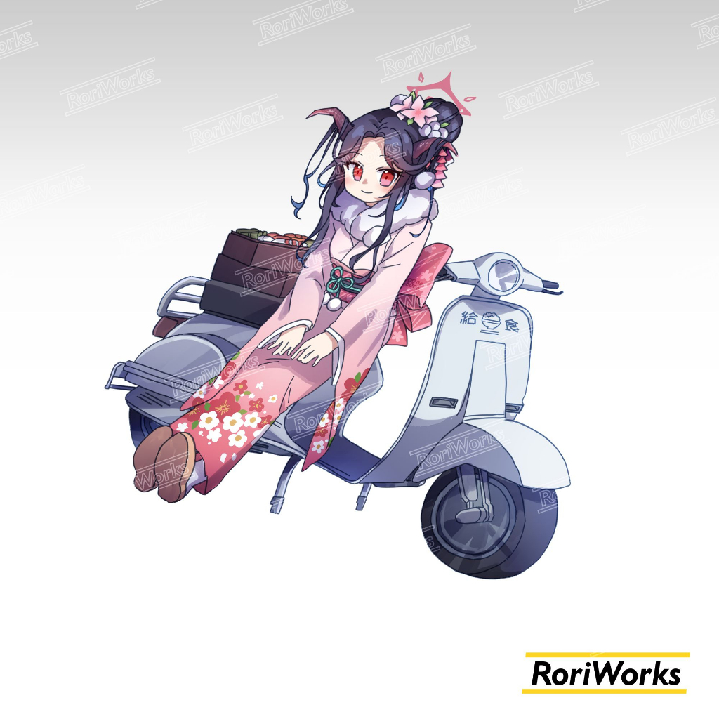 Jual Stiker Kiss cut - Fuuka | Blue Archive | Vespa | Shopee Indonesia
