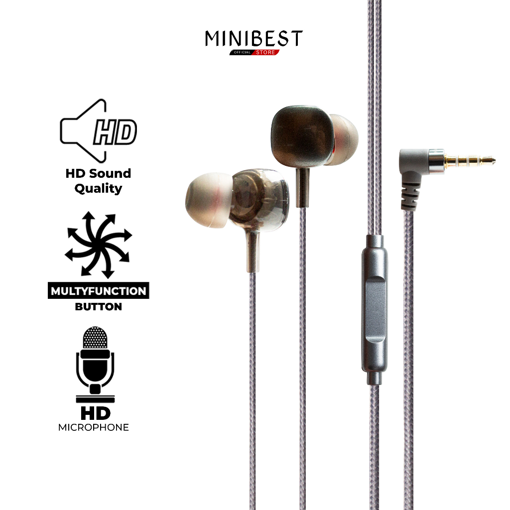 Jual MINIBEST MB 135 Headset Earphone Gaming musik original in ear