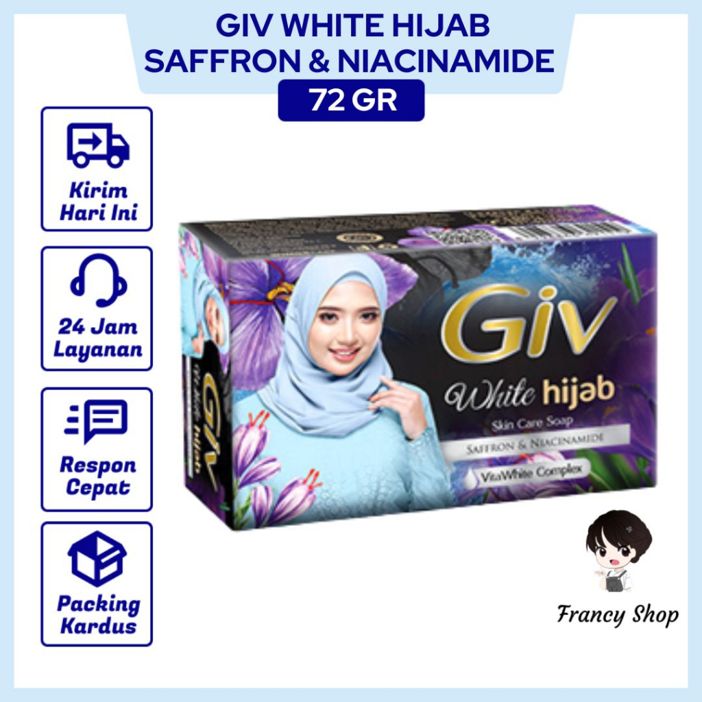 Jual Giv White Hijab Saffron Niacinamide Sabun Mandi Batang Gr Shopee Indonesia