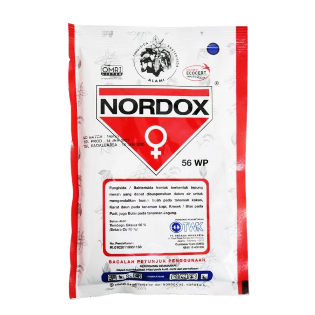 Jual Fungisida Bakterisida NORDOX 56 WP 100 Gram Tembaga Oksida 56