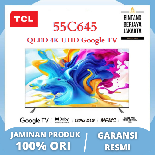TCL TV GOOGLE QLED 55'' - 4K UHD - TCL_55C645 –