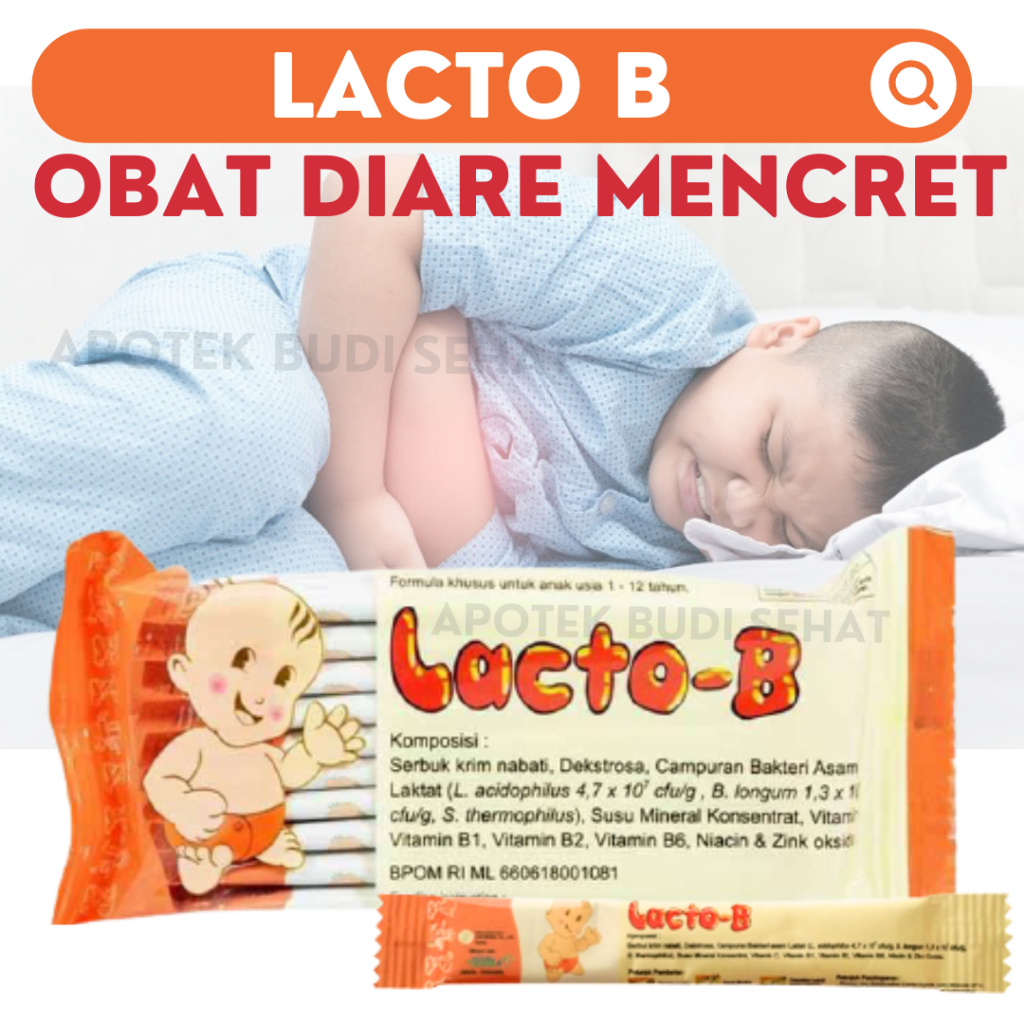 Jual Lacto B 1 Gram Per Sachet Suplemen Bayi Obat Diare Bayi Obat Diare ...