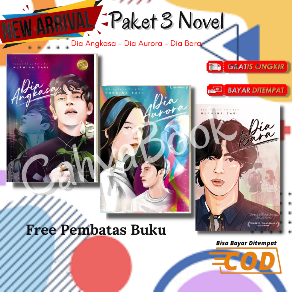 Jual Paket 3 Novel - Dia Angkasa - Dia Aurora - Dia Bara(Nurwina Sari