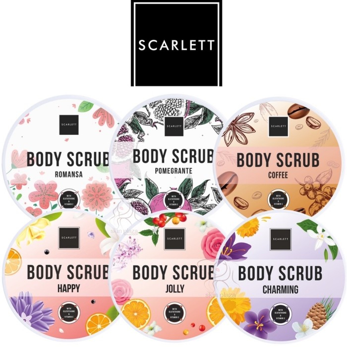Jual BODY SCRUB SCARLETT WHITENING Scarlet LULUR BADAN ORIGINAL HAPPY